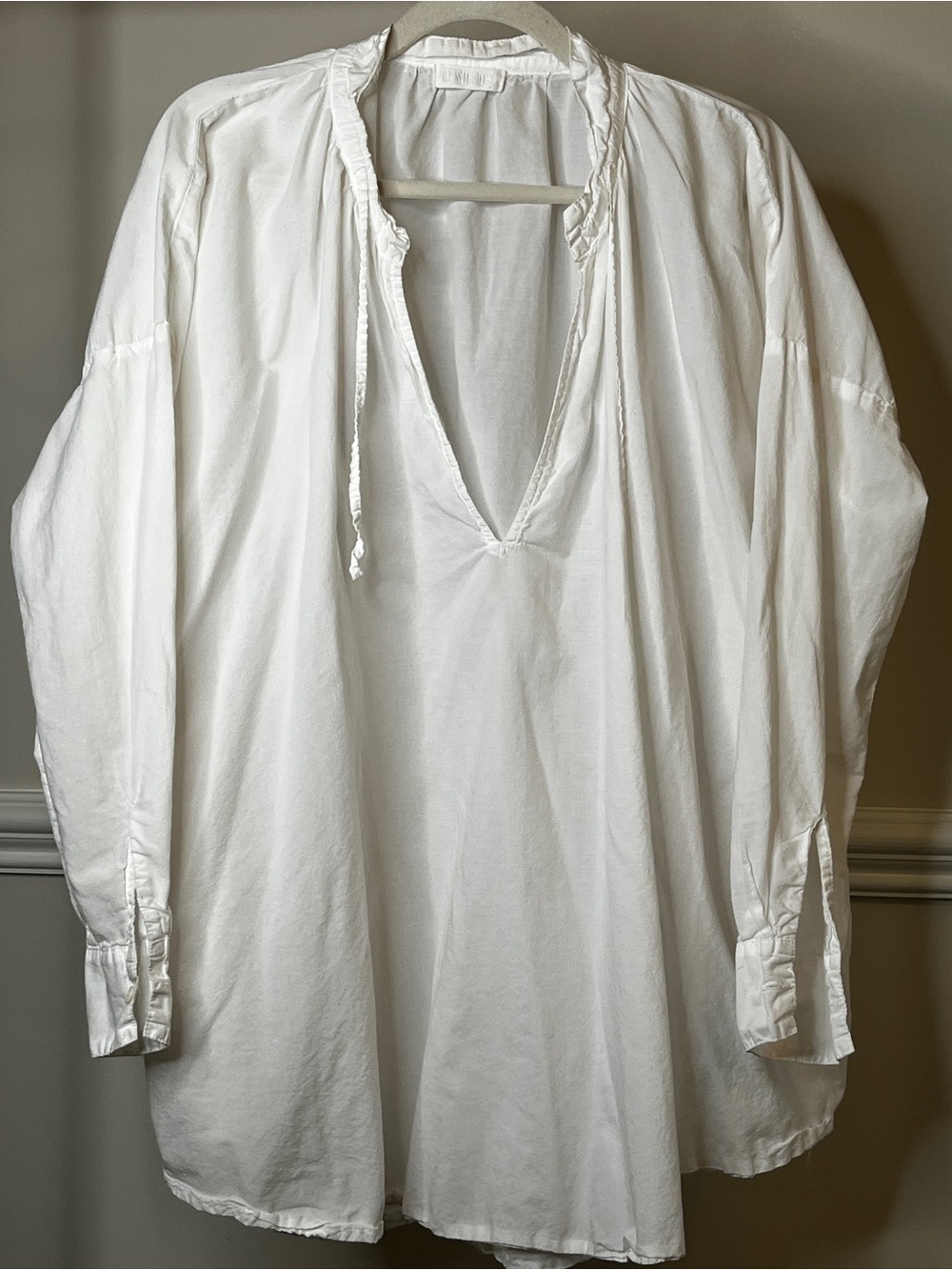 CP Shades White Peasant Tunic Blouse